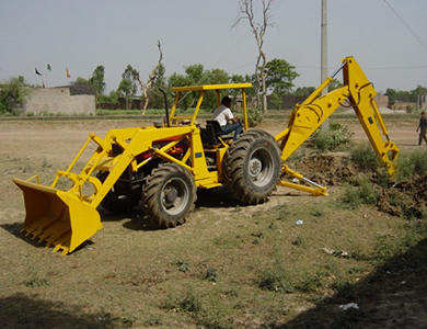 Wheeled Tractor With Bucket & Backhoe
